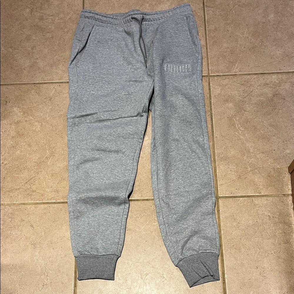 Puma Mens Heather Gray Joggers